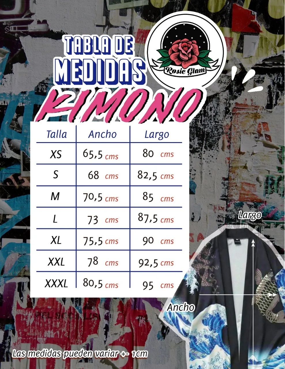KIMONO DEMONIO ROJO  ROSIEGLAM