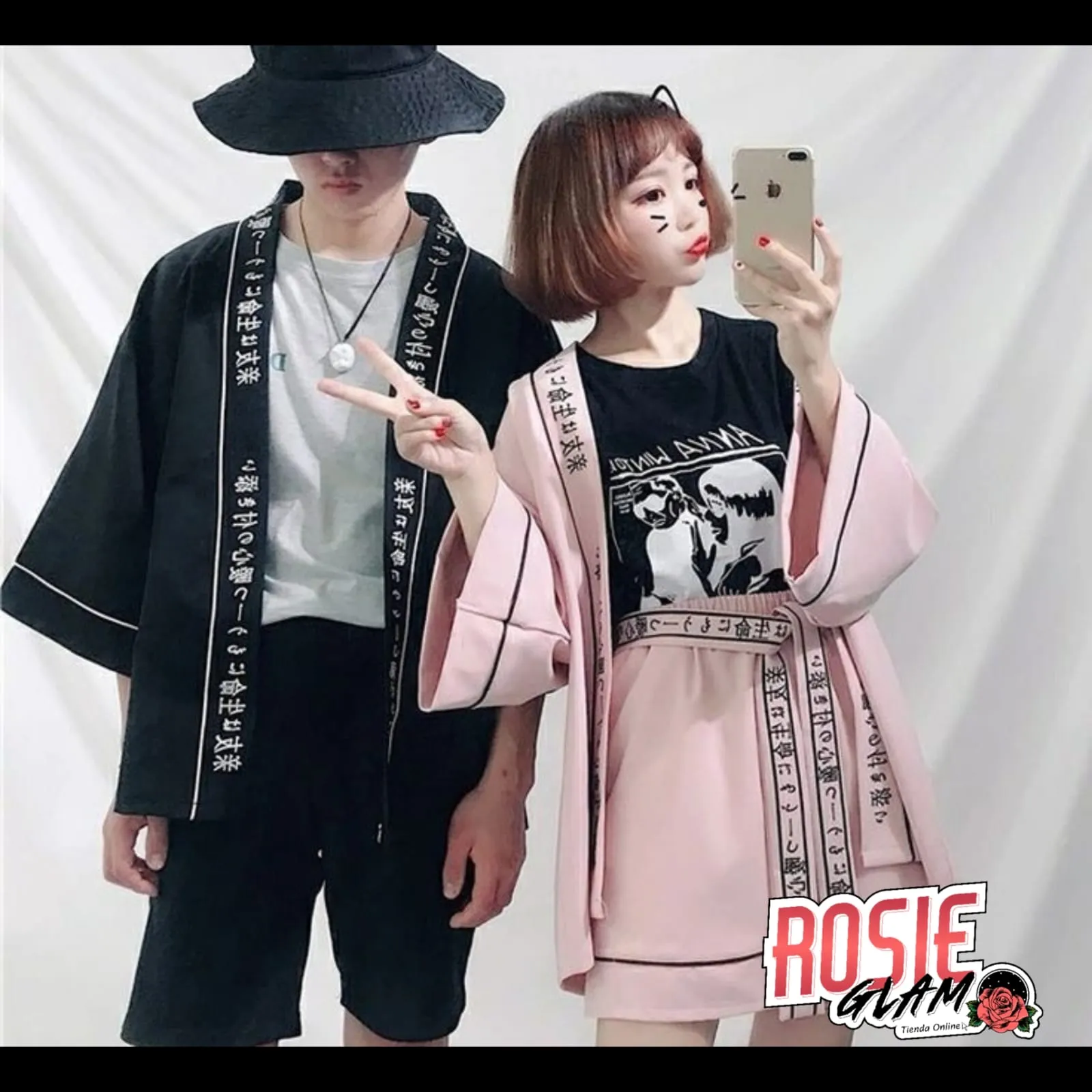 KIMONO ROSA LETRAS ASI\U00E1TICAS    ROSIEGLAM