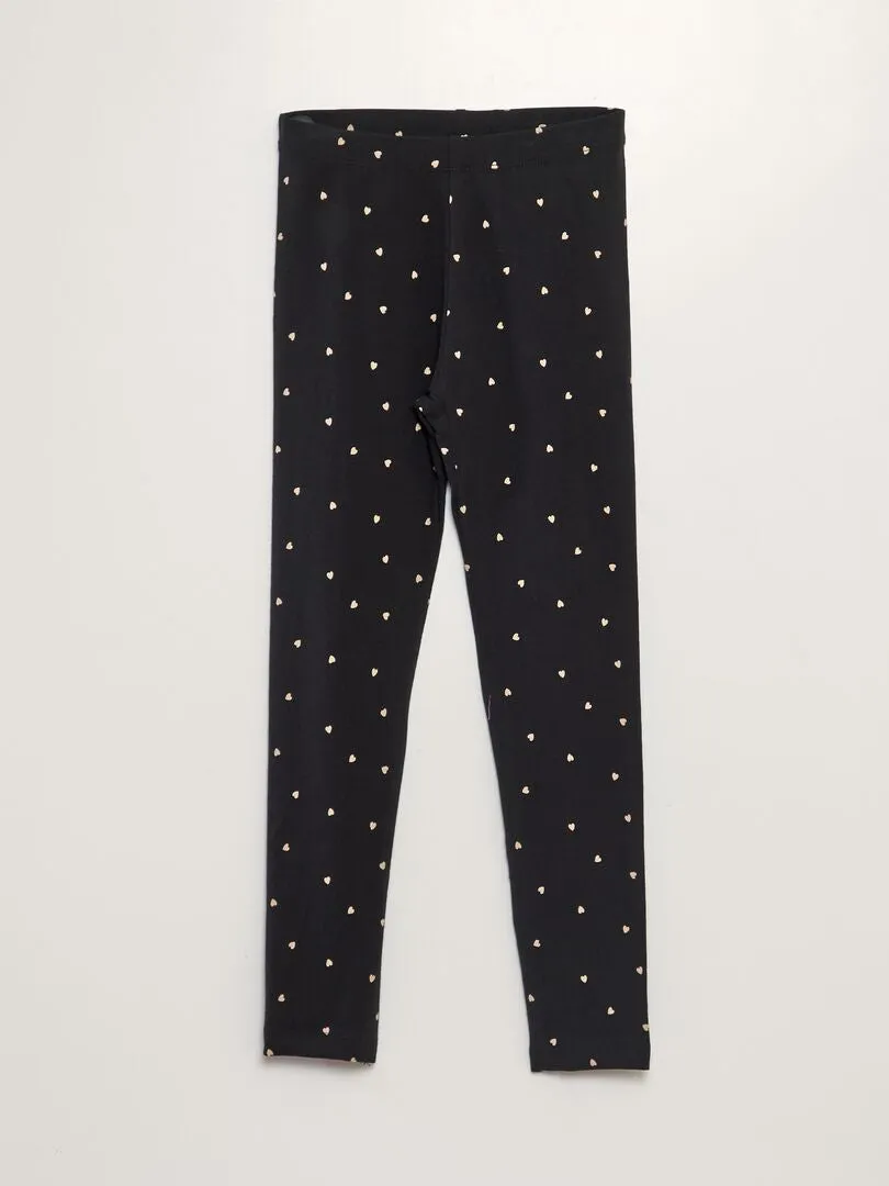 LEGGING LARGO ESTAMPADO  NEGRO