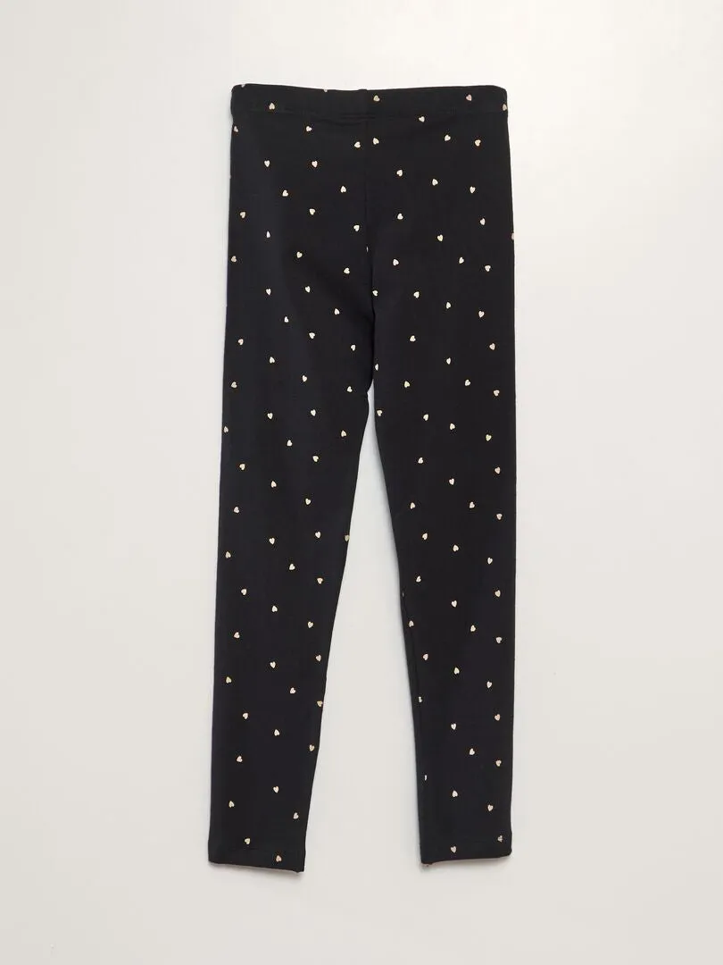 LEGGING LARGO ESTAMPADO  NEGRO