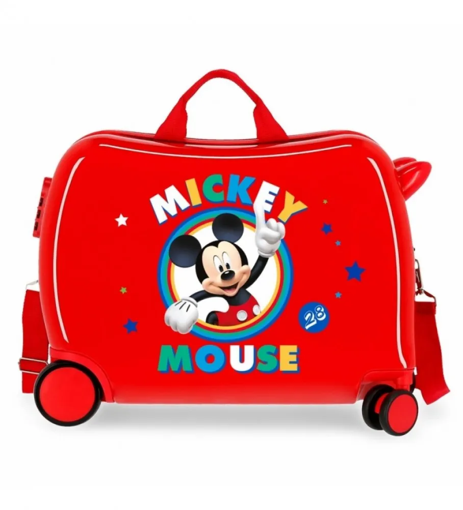 MALETA CORREPASILLOS 2 RUEDAS MULTIDIRECCIONALES CIRCLE MICKEY ROJA 34L / 38X50X20CM
