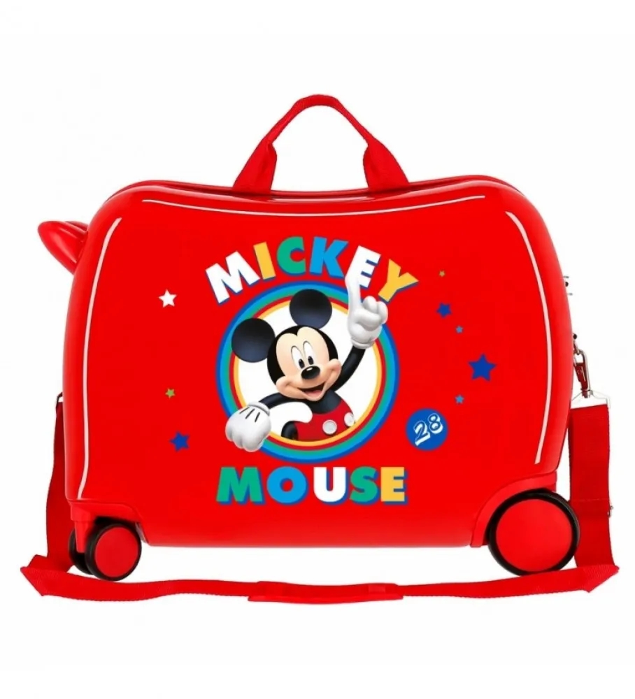 MALETA CORREPASILLOS 2 RUEDAS MULTIDIRECCIONALES CIRCLE MICKEY ROJA 34L / 38X50X20CM