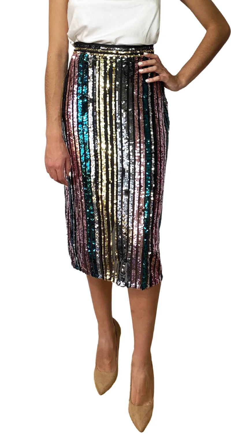 MISS SELFRIDGE Falda Lentejuelas Multicolor