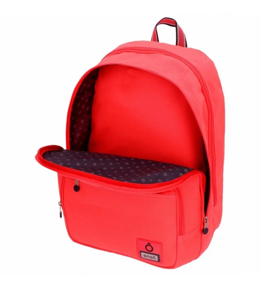 MOCHILA BASIC 32X46X17CM ROJO