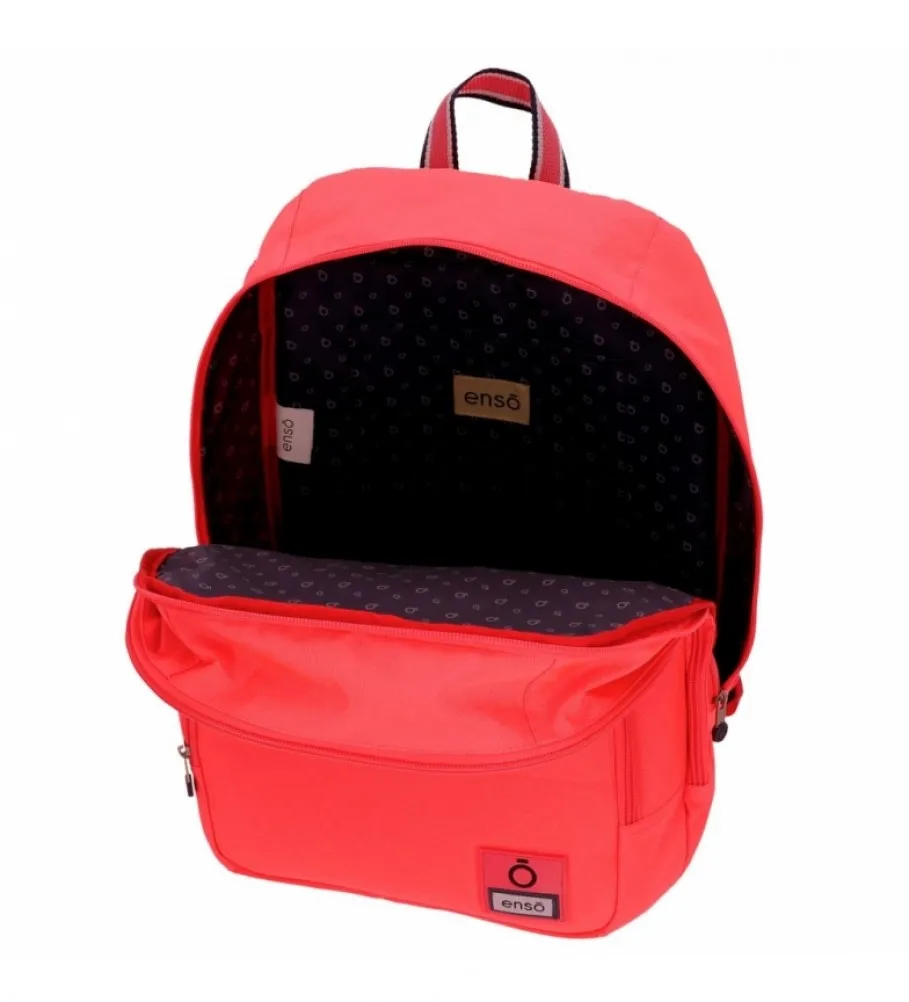 MOCHILA BASIC 32X46X17CM ROJO