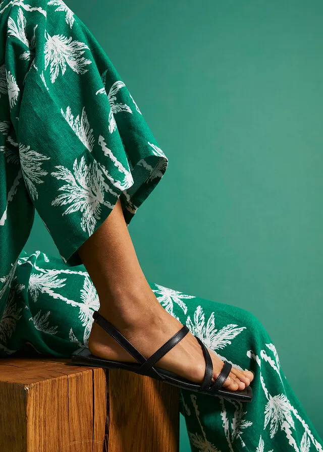Mono con cordón y lino Verde menta estampado