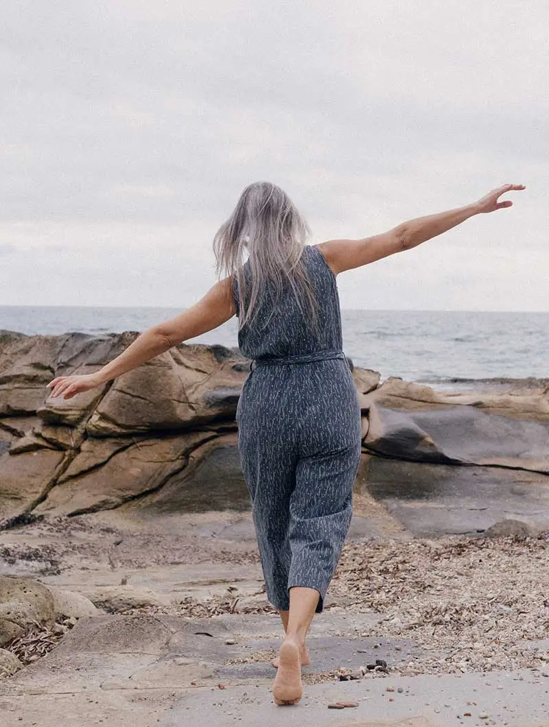 Mono largo para mujer ecológico bruma azul
