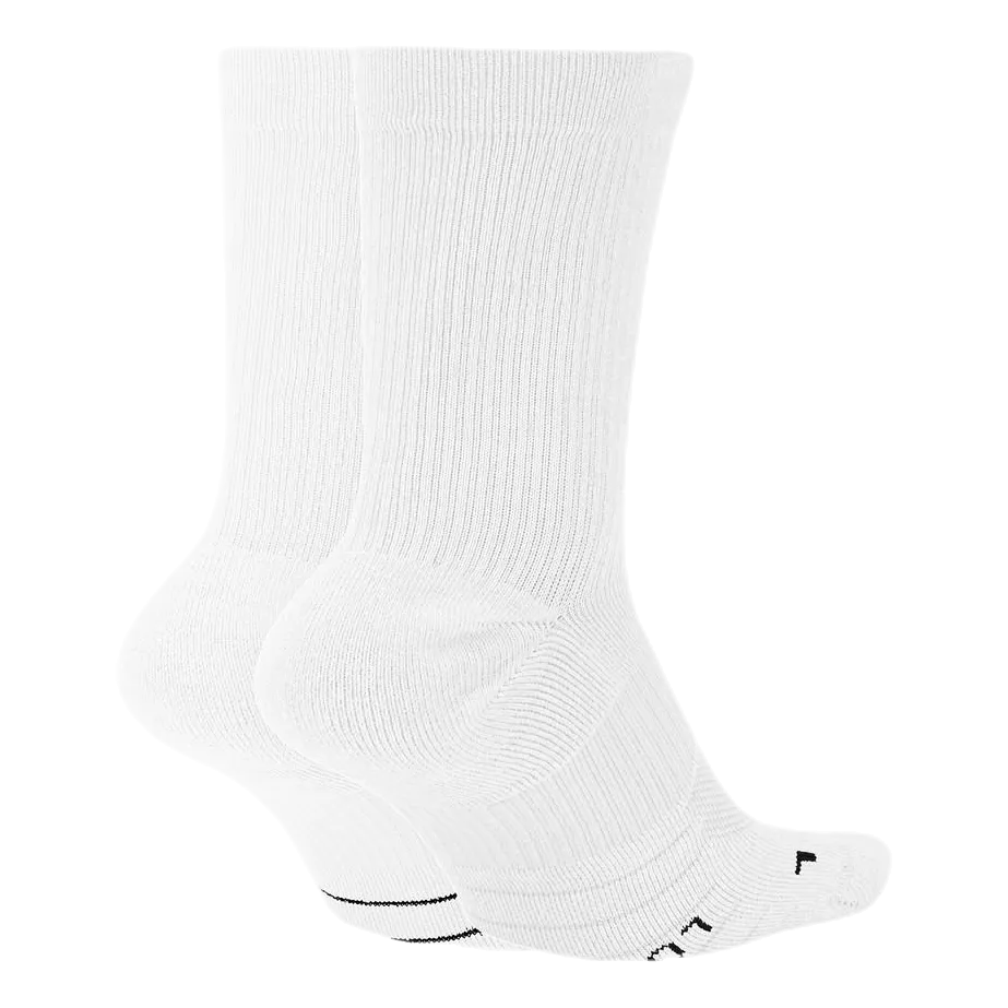 Nike Multiplier Crew Sock (2 Pairs) WHITE/BLACK