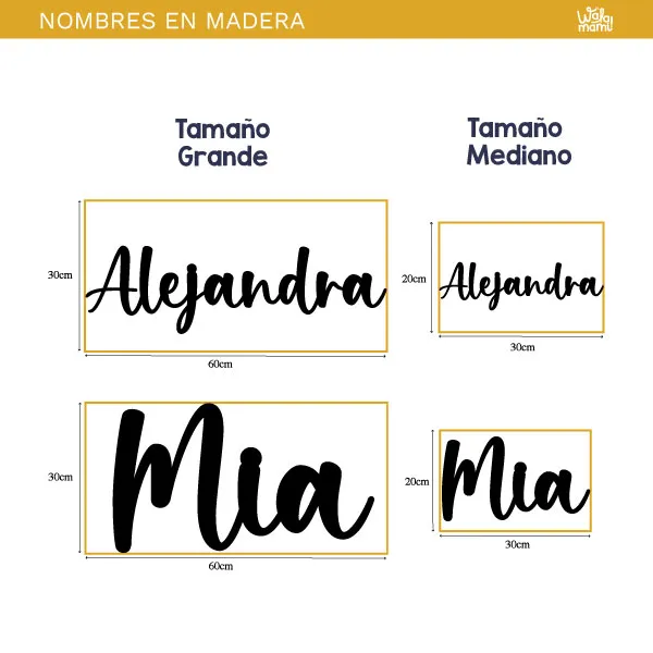 Nombre en madera