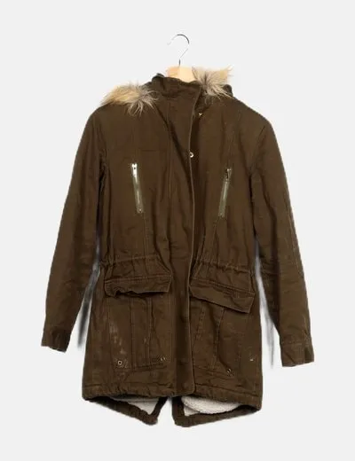 NoName Parka verde con capucha