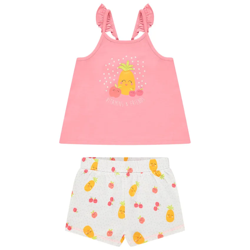 Orchestra Conjunto camiseta de tirantes y short estampado frutas