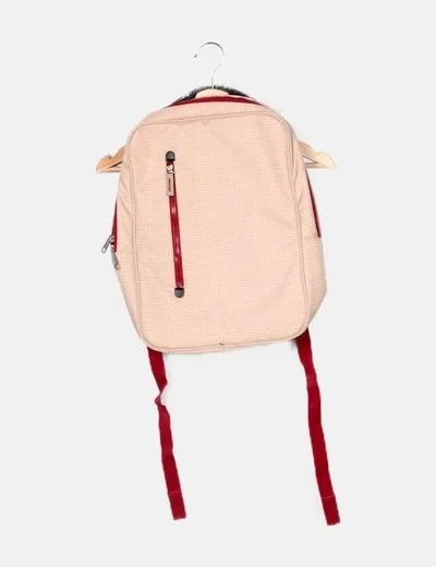 Packit Mochila beige cuadros