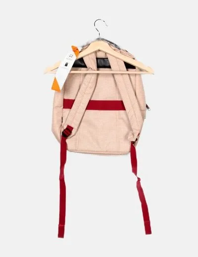 Packit Mochila beige cuadros