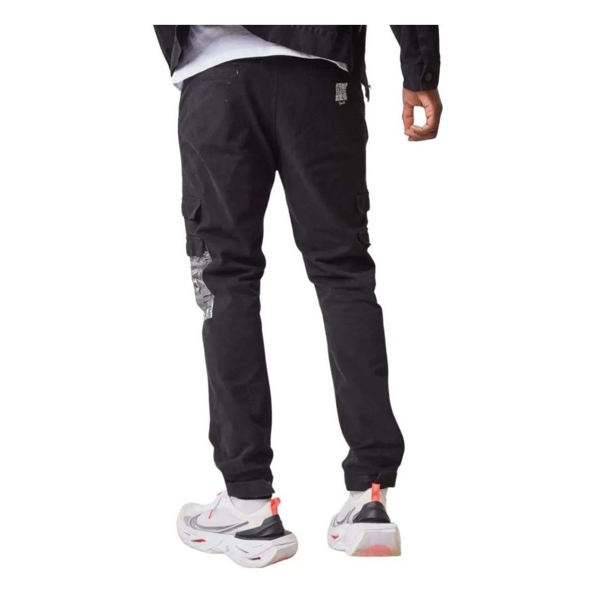 Pantalon  con Bolsillo Transparente Negro
