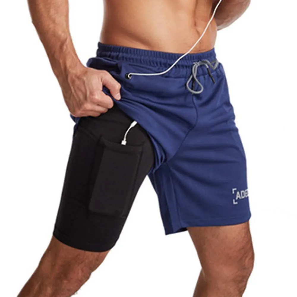 Pantalones cortos de entrenamiento para correr mujeres con forro 2 en 1 pantalones cortos deportivos atléticos con bolsillo con 