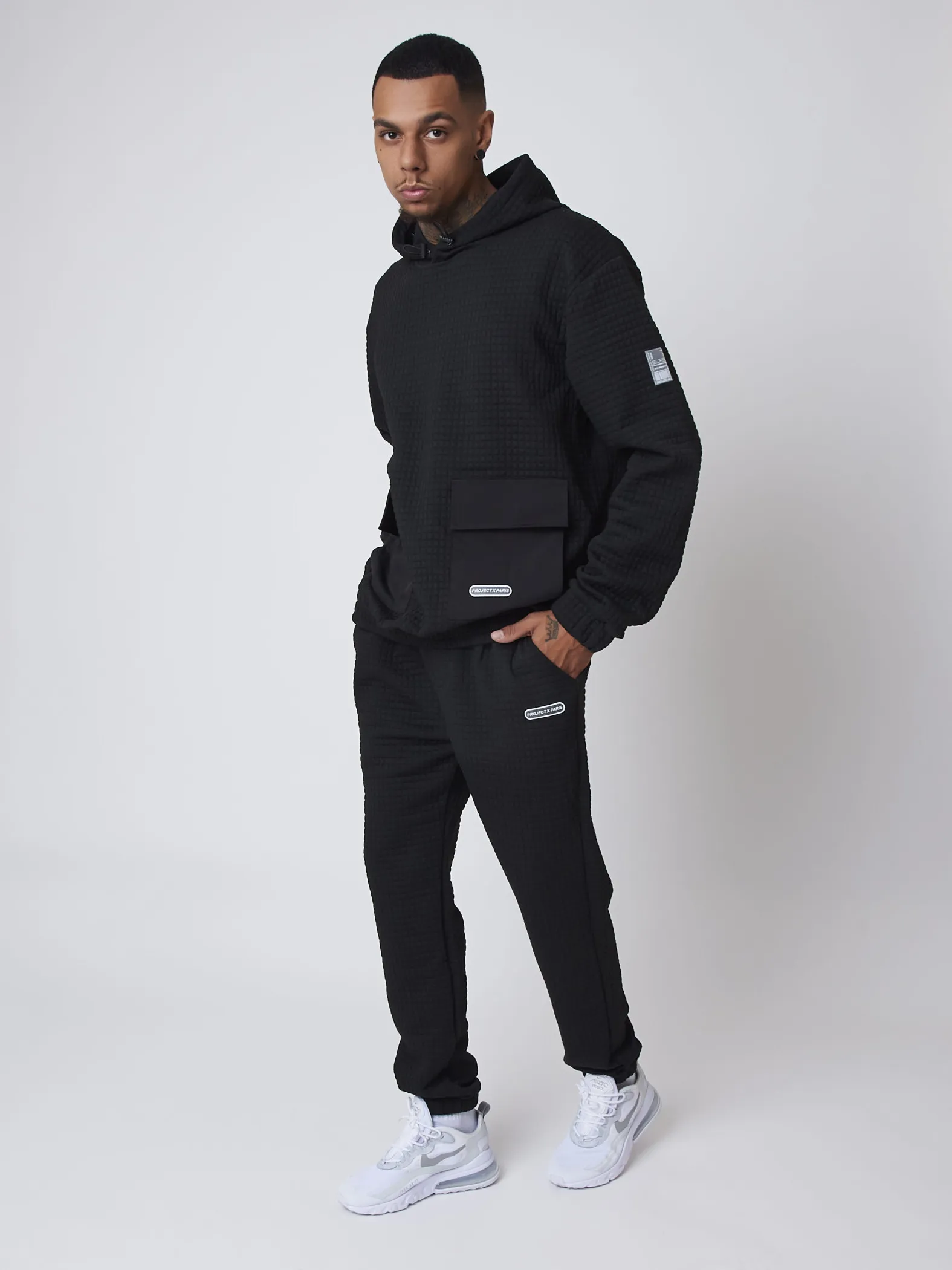 Pantalones de jogging con acolchado cuadrado