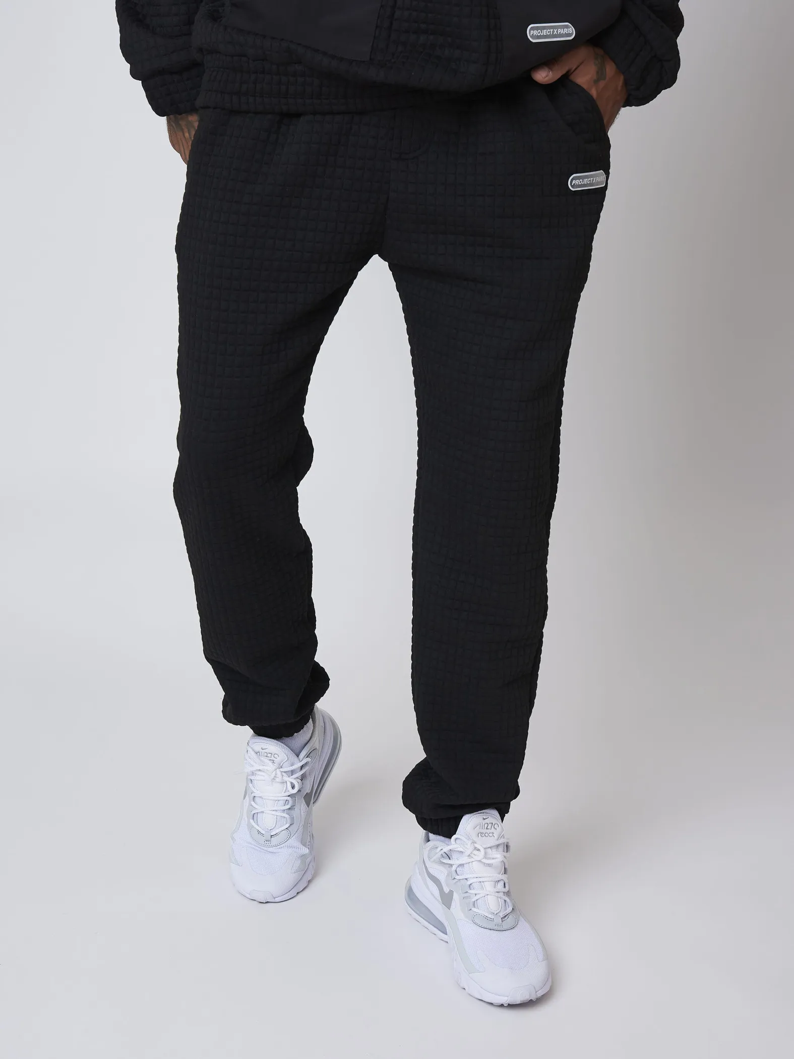 Pantalones de jogging con acolchado cuadrado