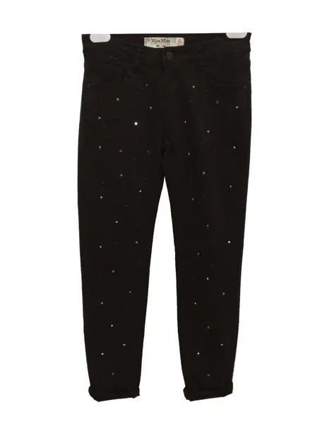pantalÓn vaquero negro con brillos