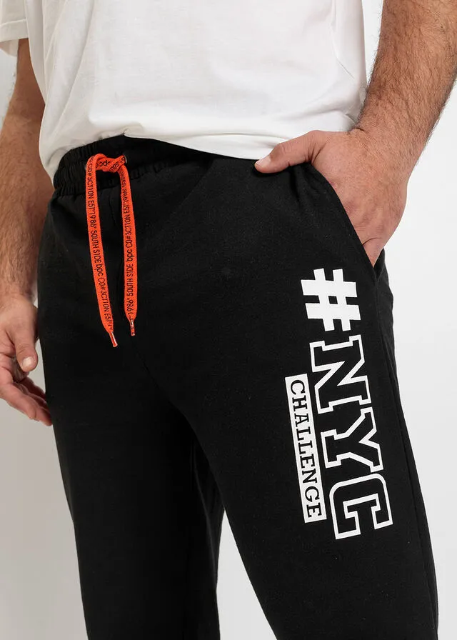 Pantalón de chándal con poliéster reciclado Negro
