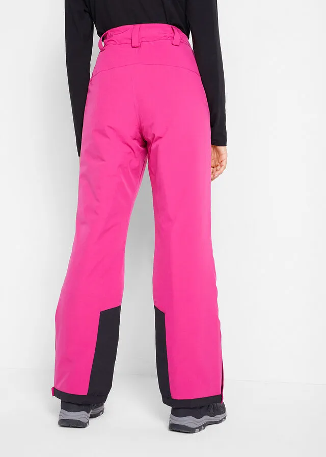 Pantalón térmico funcional de esquí con protector antinieve, material impermeable y corte recto Magnolia
