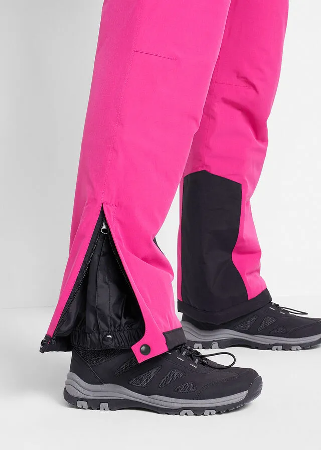 Pantalón térmico funcional de esquí con protector antinieve, material impermeable y corte recto Magnolia