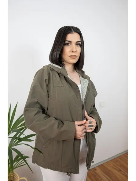 Parka lisa con capucha, Losan