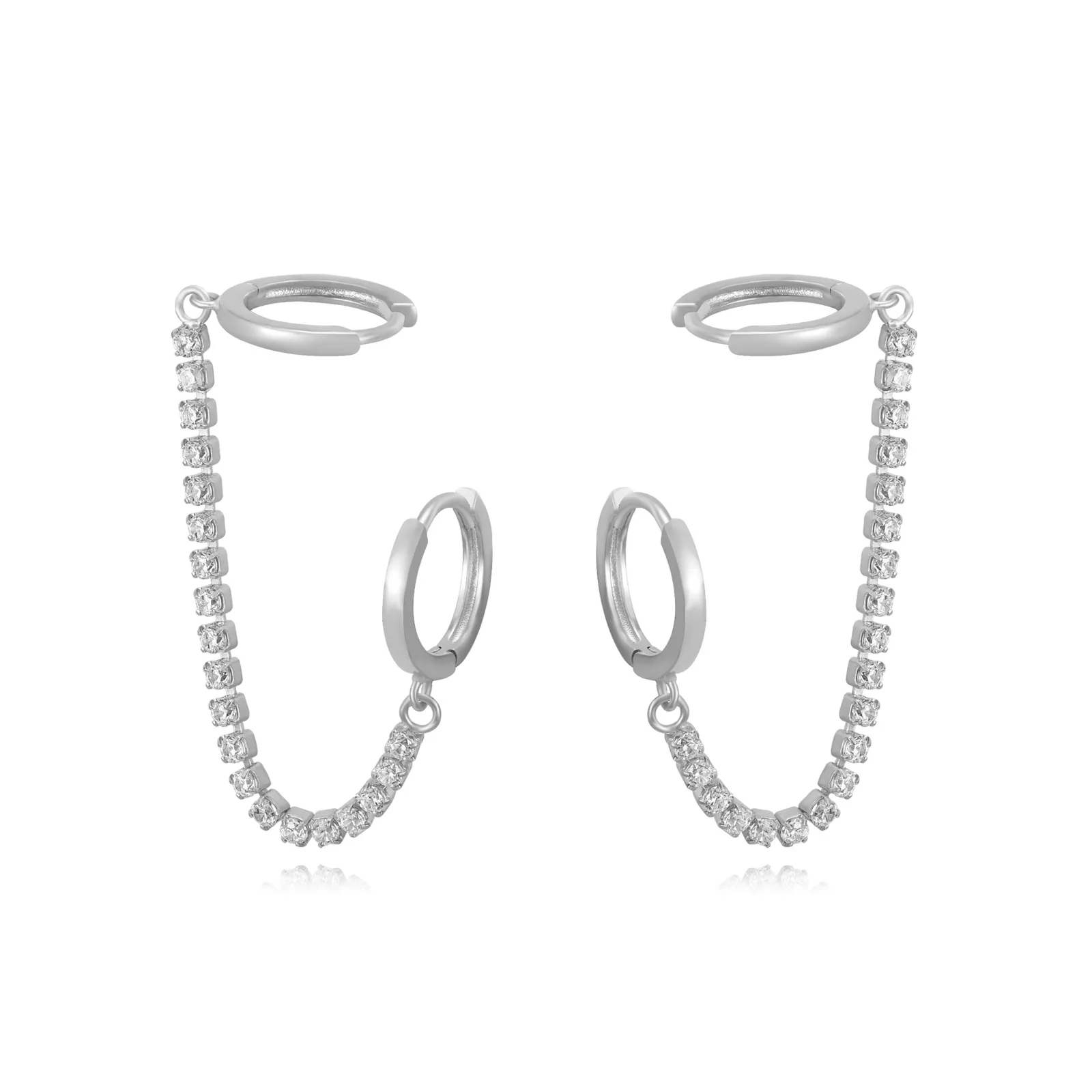 Pendiente Plata con 2 Aros