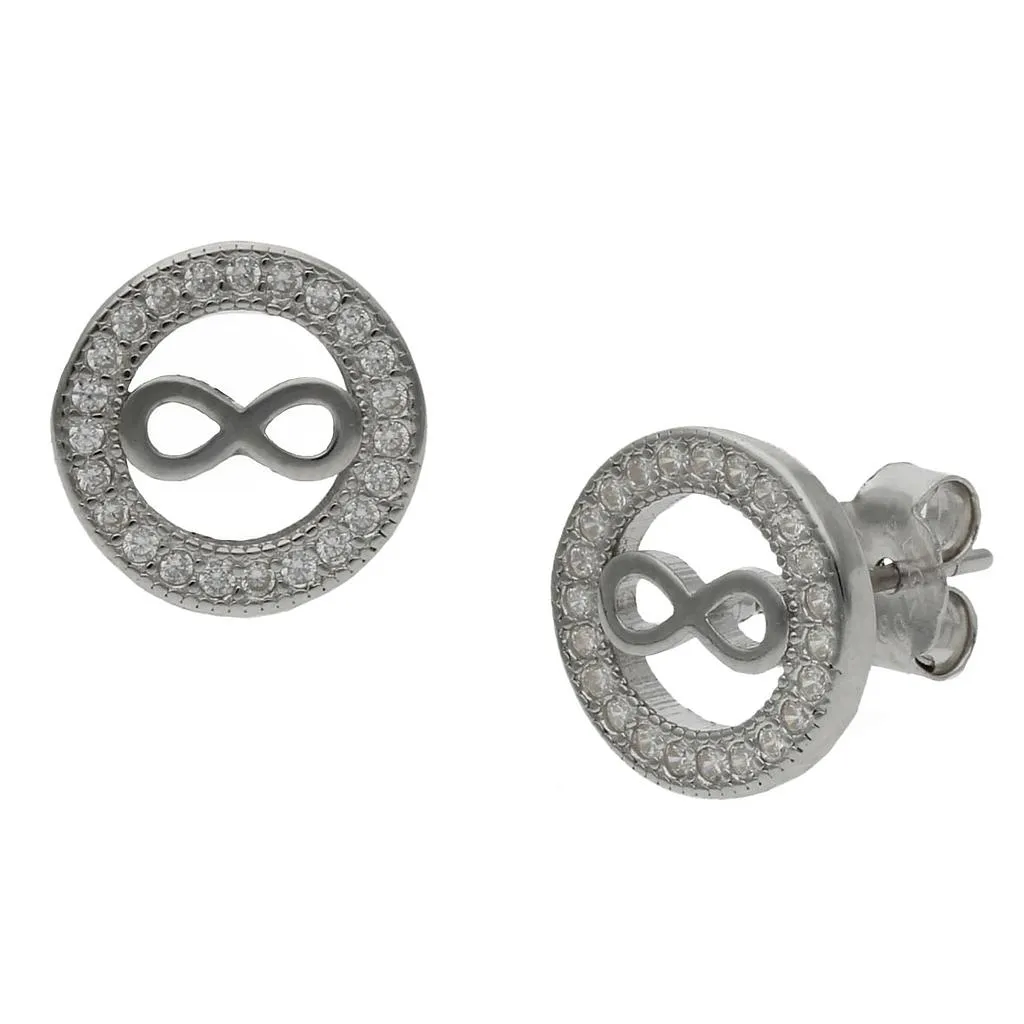 Pendientes de Plata con Circonitas Infinitos