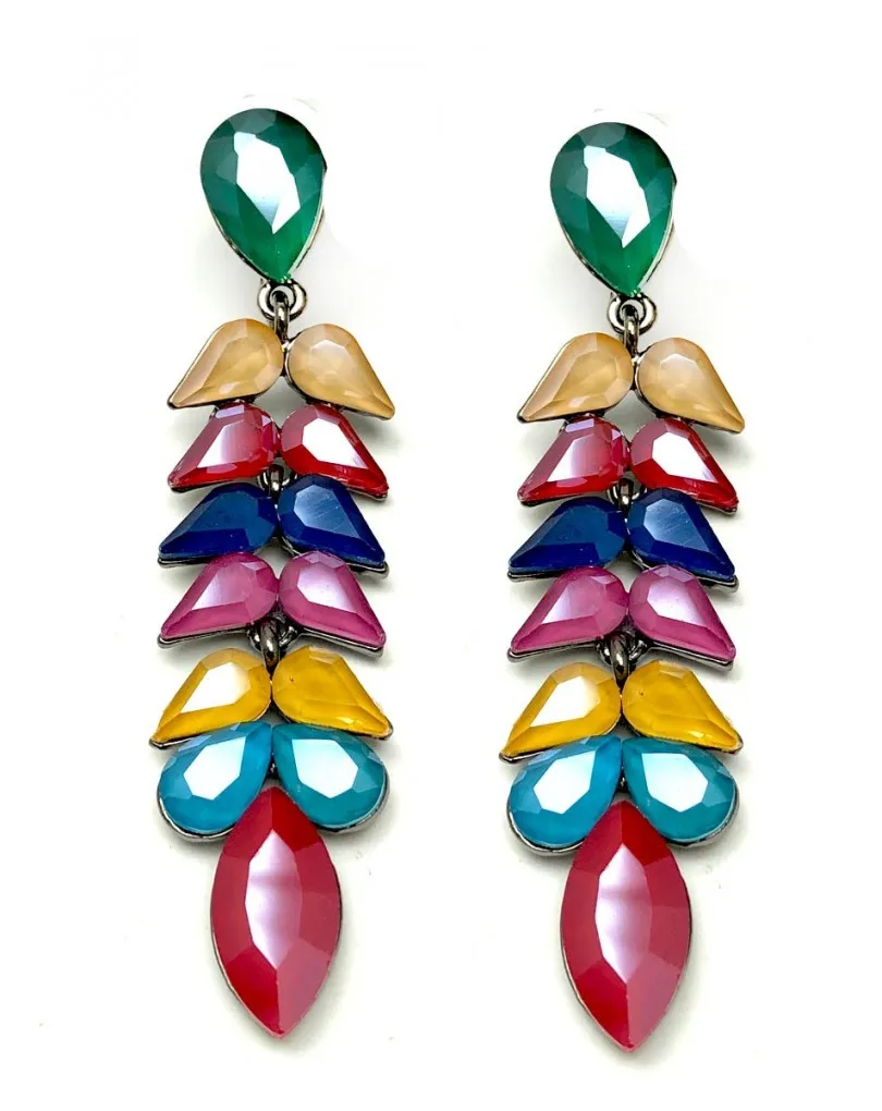PENDIENTES MULTICOLOR DE FIESTA IDEALES PARA LUCIR EN BODAS