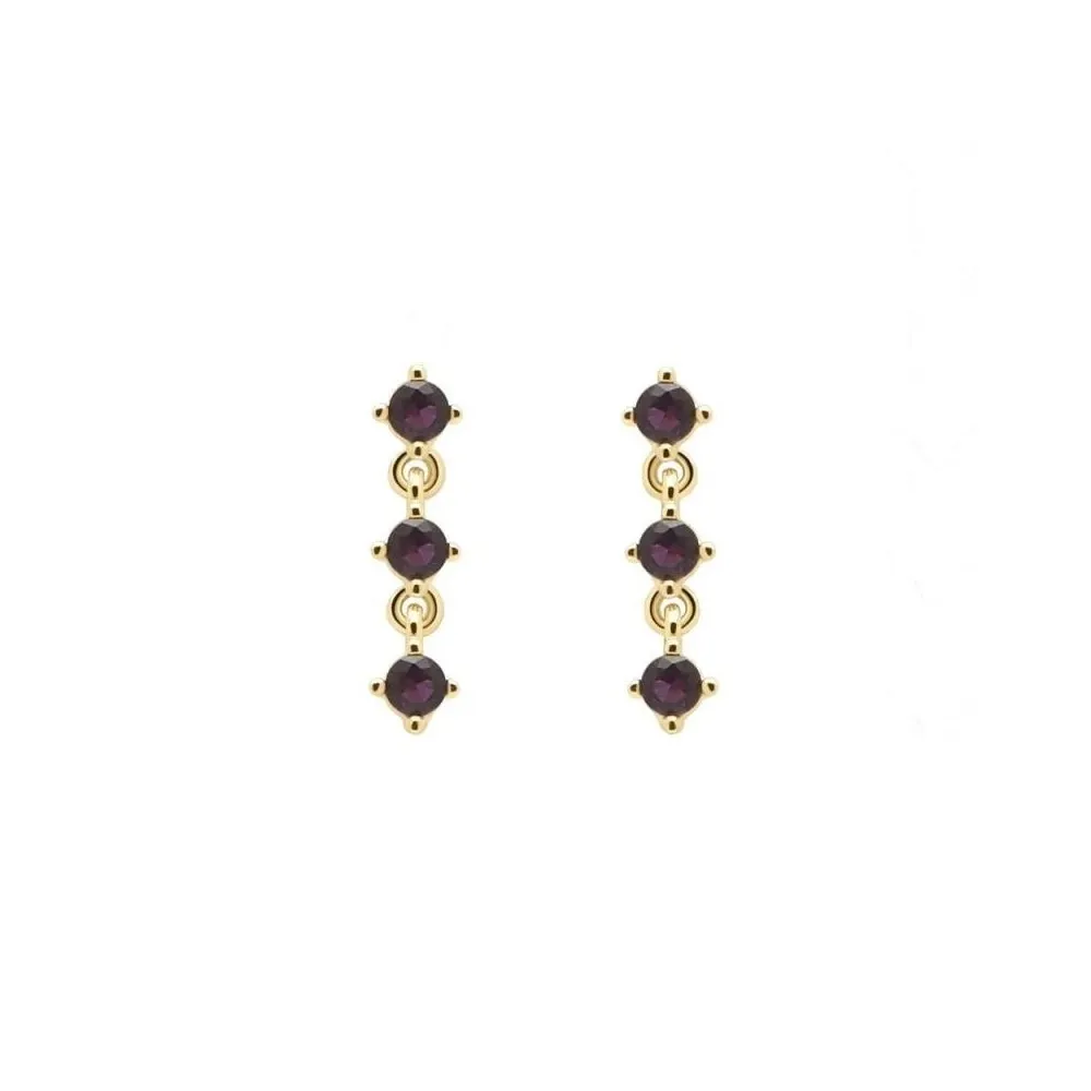 Pendientes SCARLET de plata de ley con baño de oro 18k