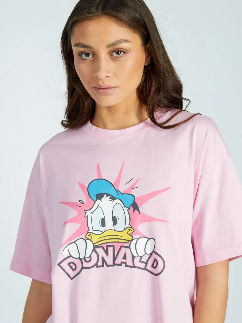 PIJAMA LARGO 'DONALD'  2 PIEZAS  ROSA