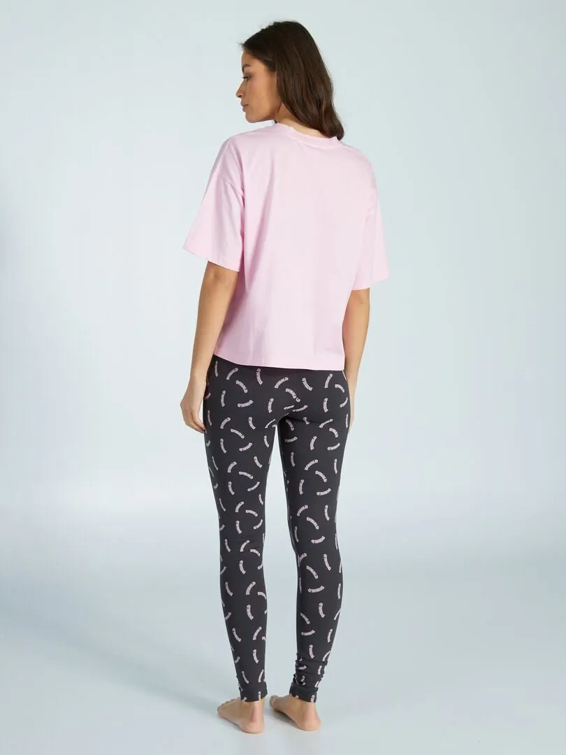 PIJAMA LARGO 'DONALD'  2 PIEZAS  ROSA