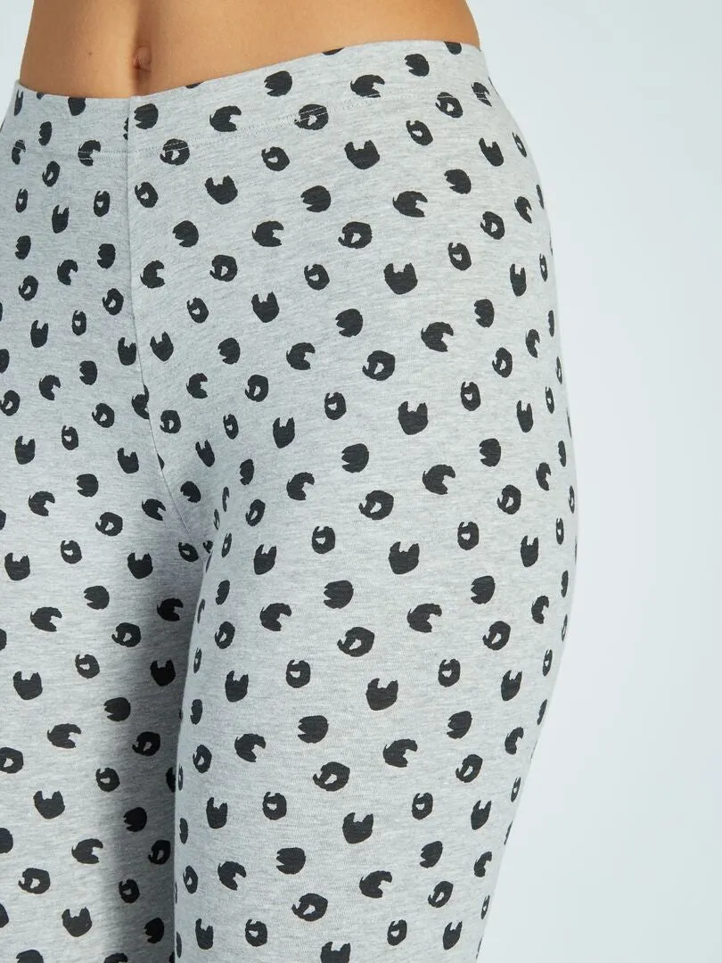 PIJAMA LARGO 'SIMBA'  2 PIEZAS  NEGRO