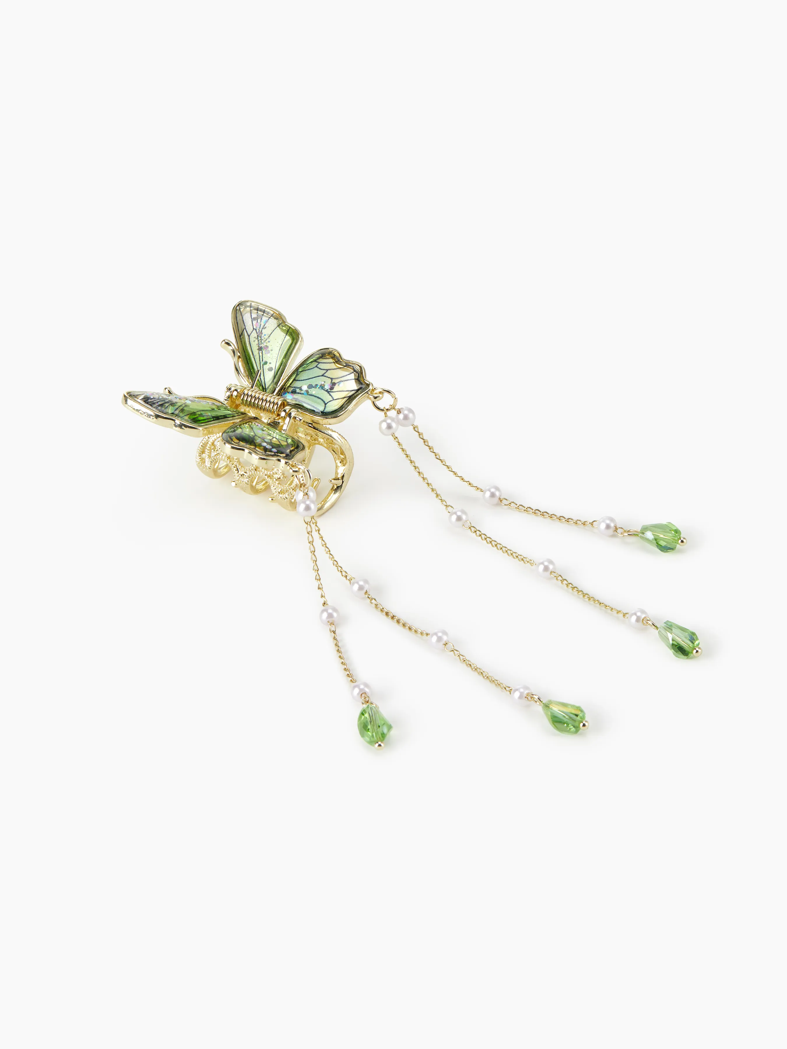 Pinza de pelo con borla de mariposa