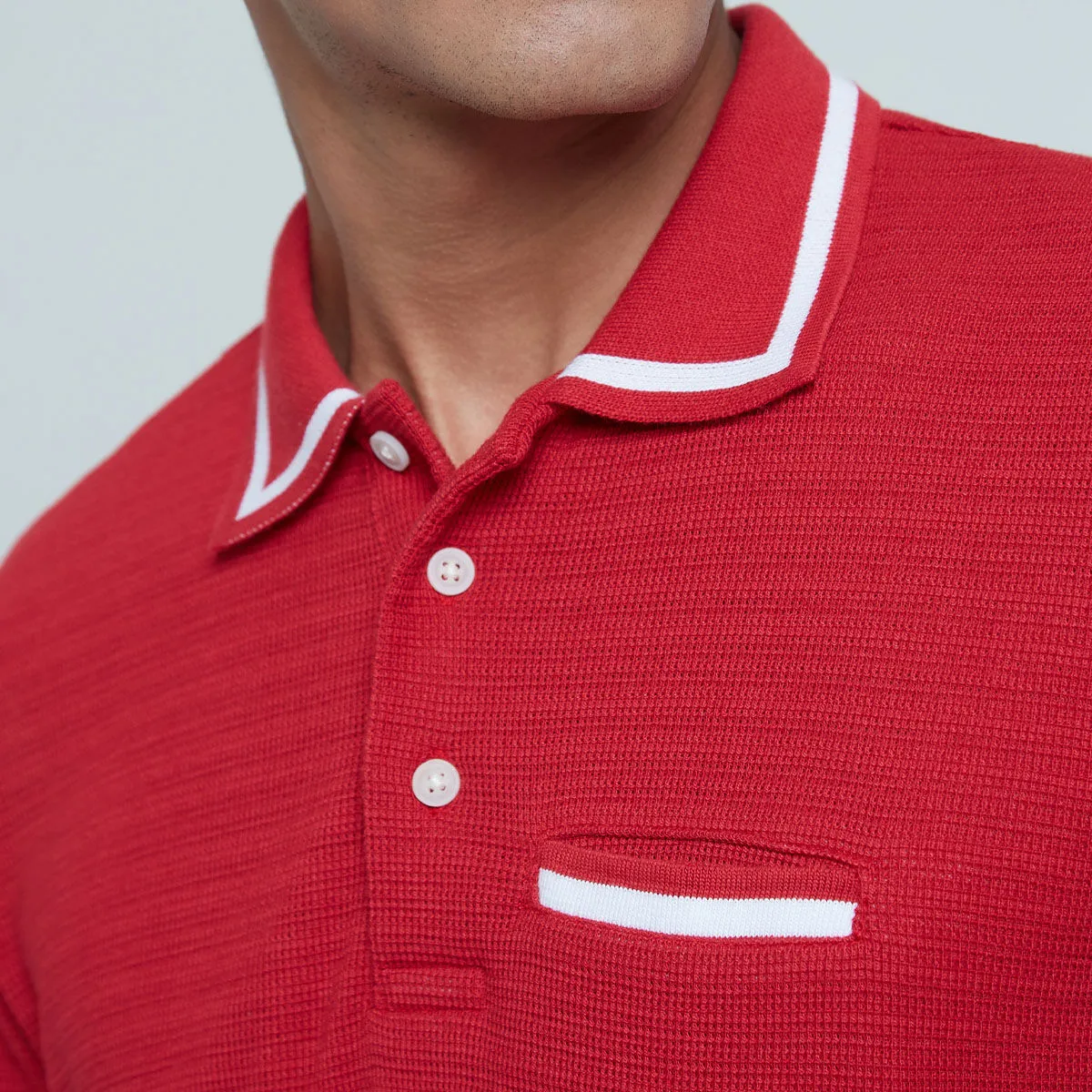 Polo Tejida Con Bolsillo