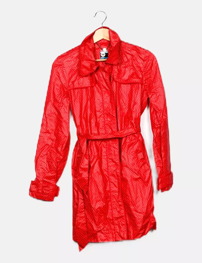 Roxy Impermeable rojo dots