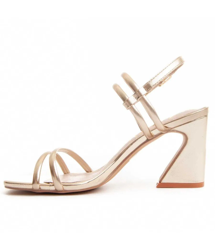 Sandalia Con Tacón Para Mujer.  Montevita  Sanndal13  88475 Dorado