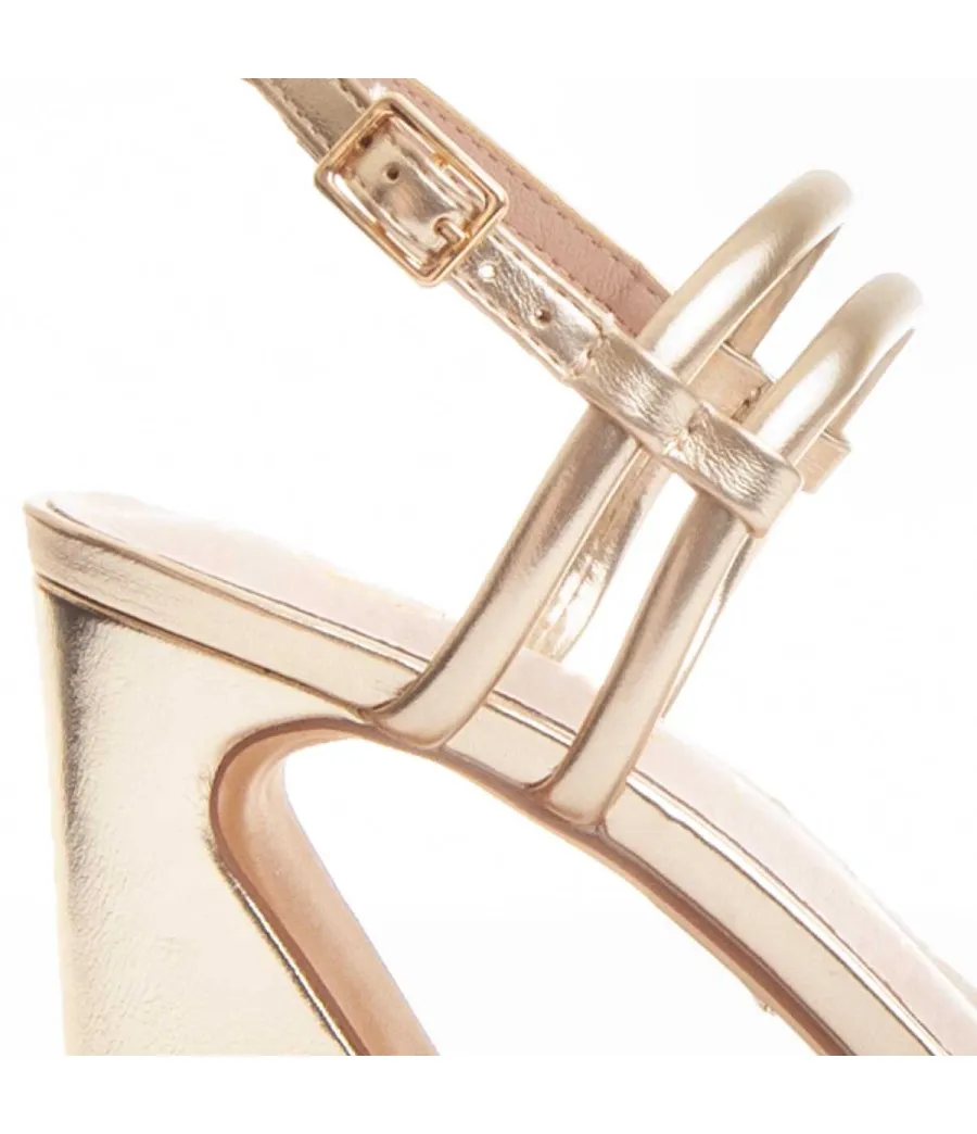 Sandalia Con Tacón Para Mujer.  Montevita  Sanndal13  88475 Dorado
