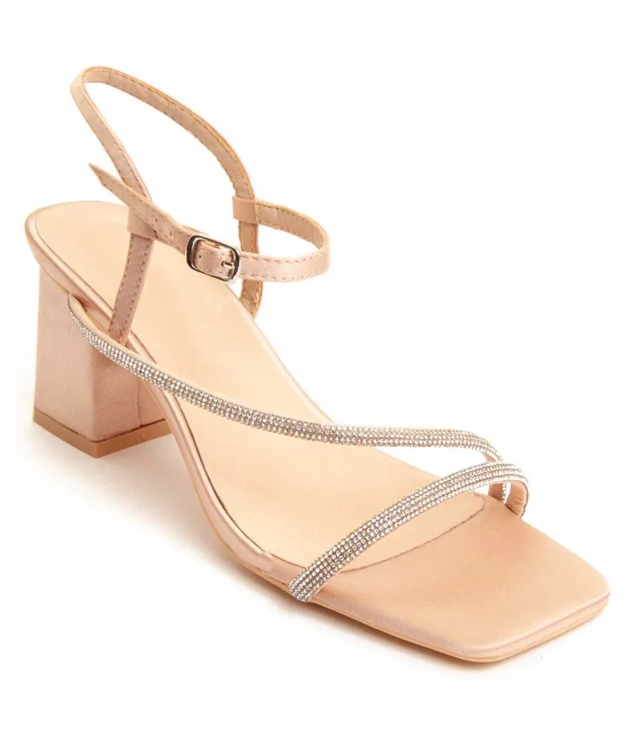 Sandalia Con Tacón Para Mujer.  Montevita  Sanndarey  90489 Rosa