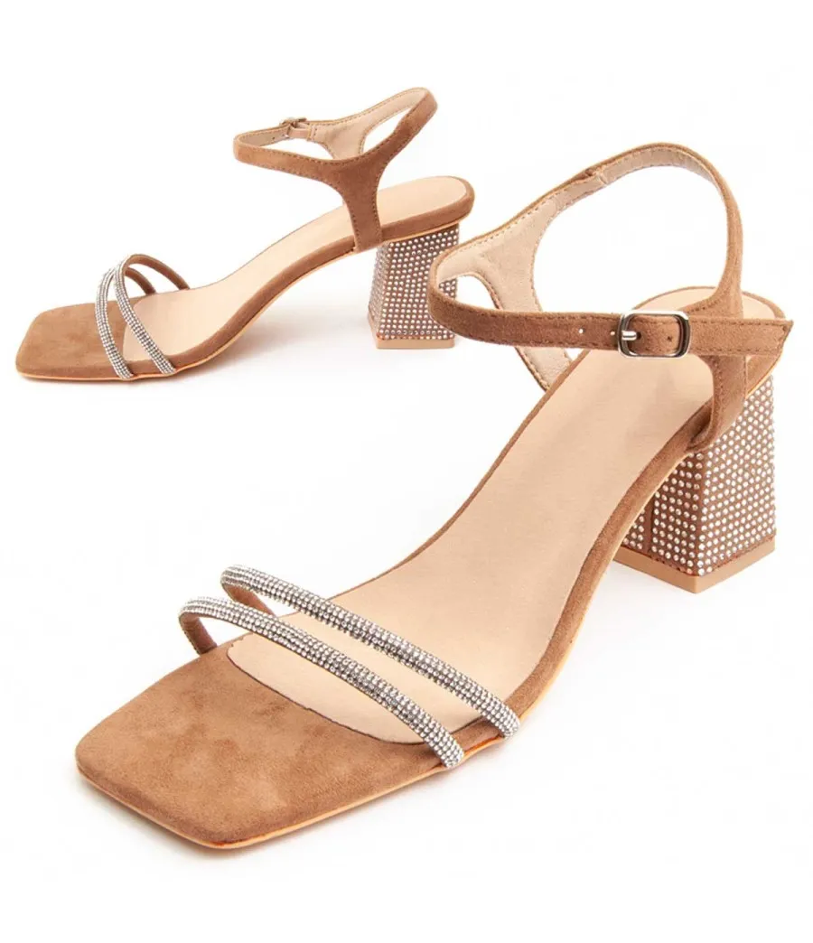Sandalia Con Tacón Para Mujer.  Montevita  Sanndarey10  90522 Marrón