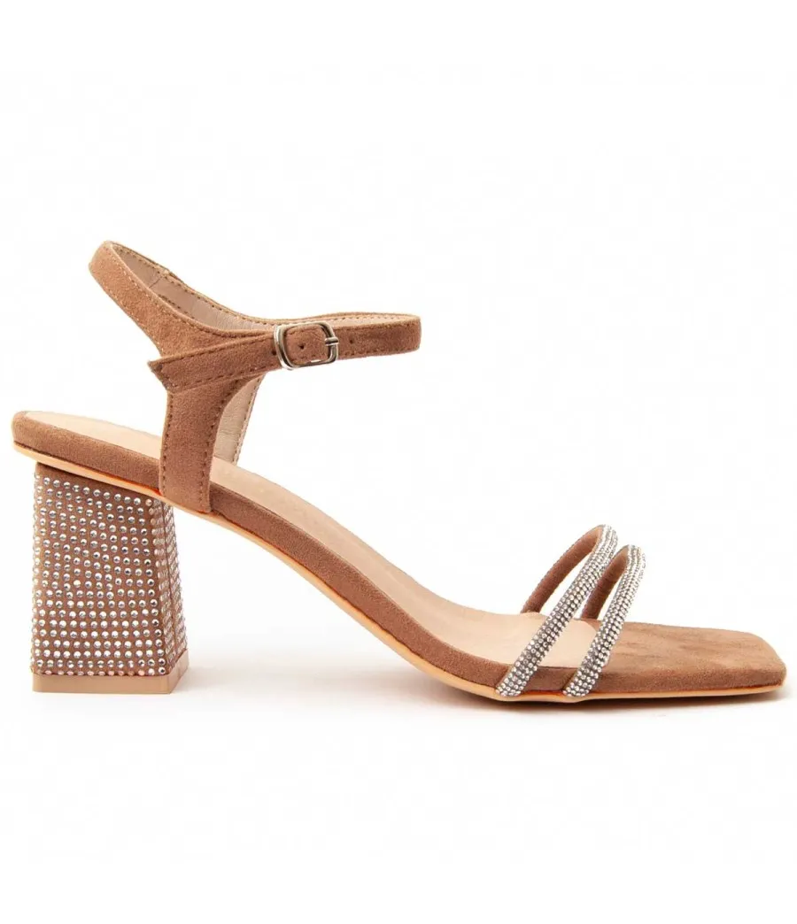 Sandalia Con Tacón Para Mujer.  Montevita  Sanndarey10  90522 Marrón
