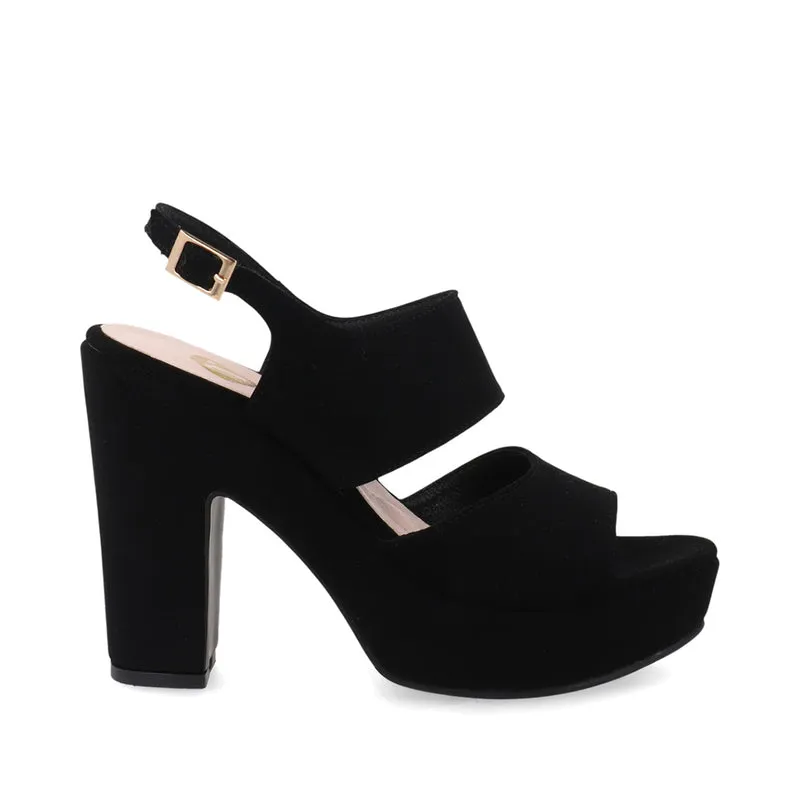 Sandalia de Tacón Trender color Negro para Mujer