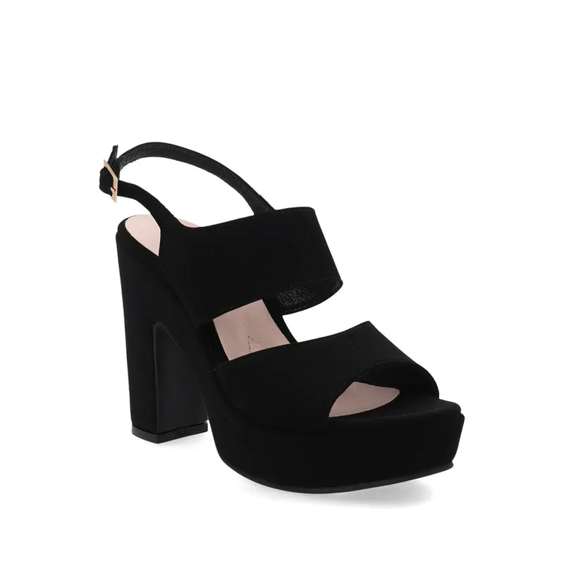Sandalia de Tacón Trender color Negro para Mujer