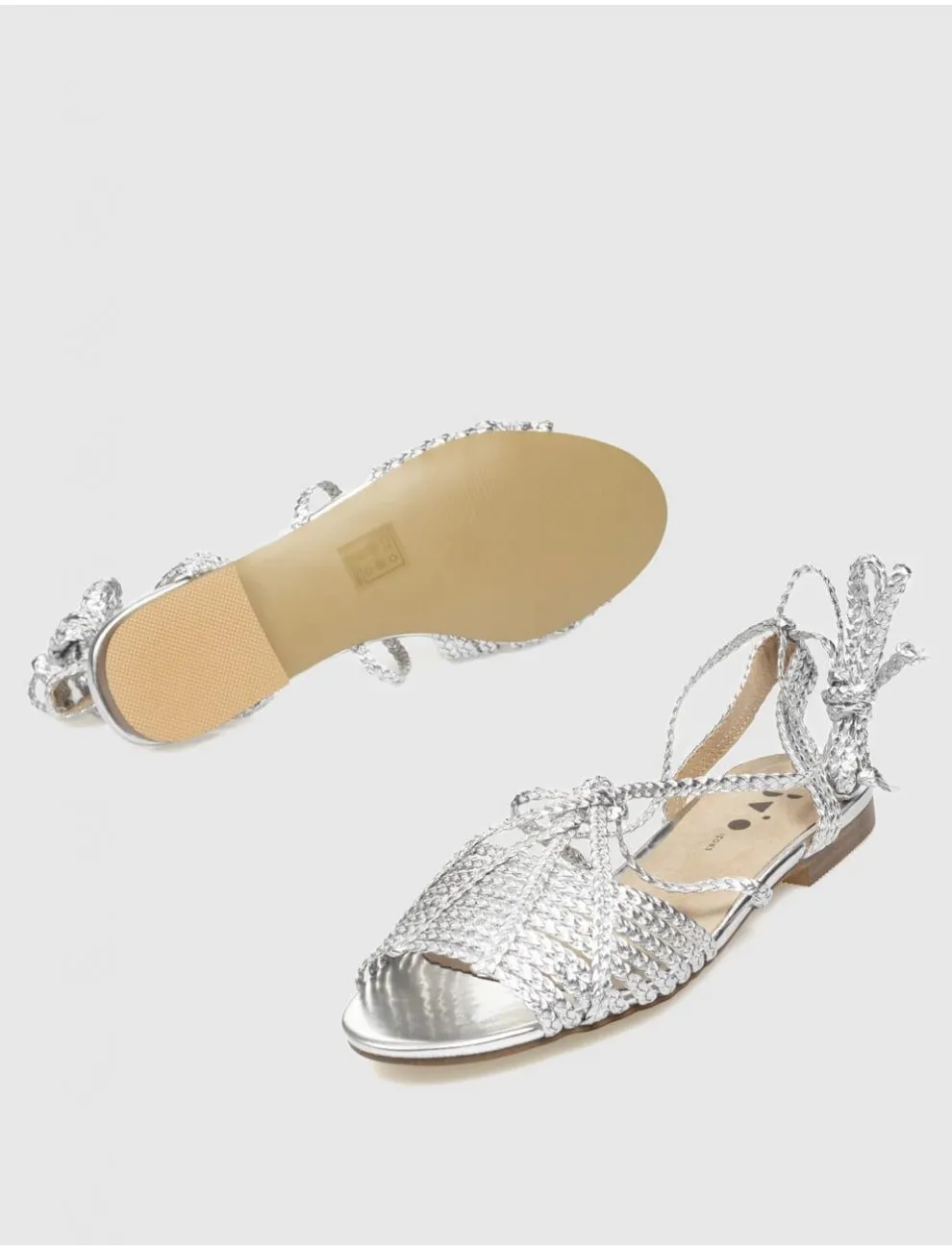 Sandalia Obvio Shoes Rodina Plata