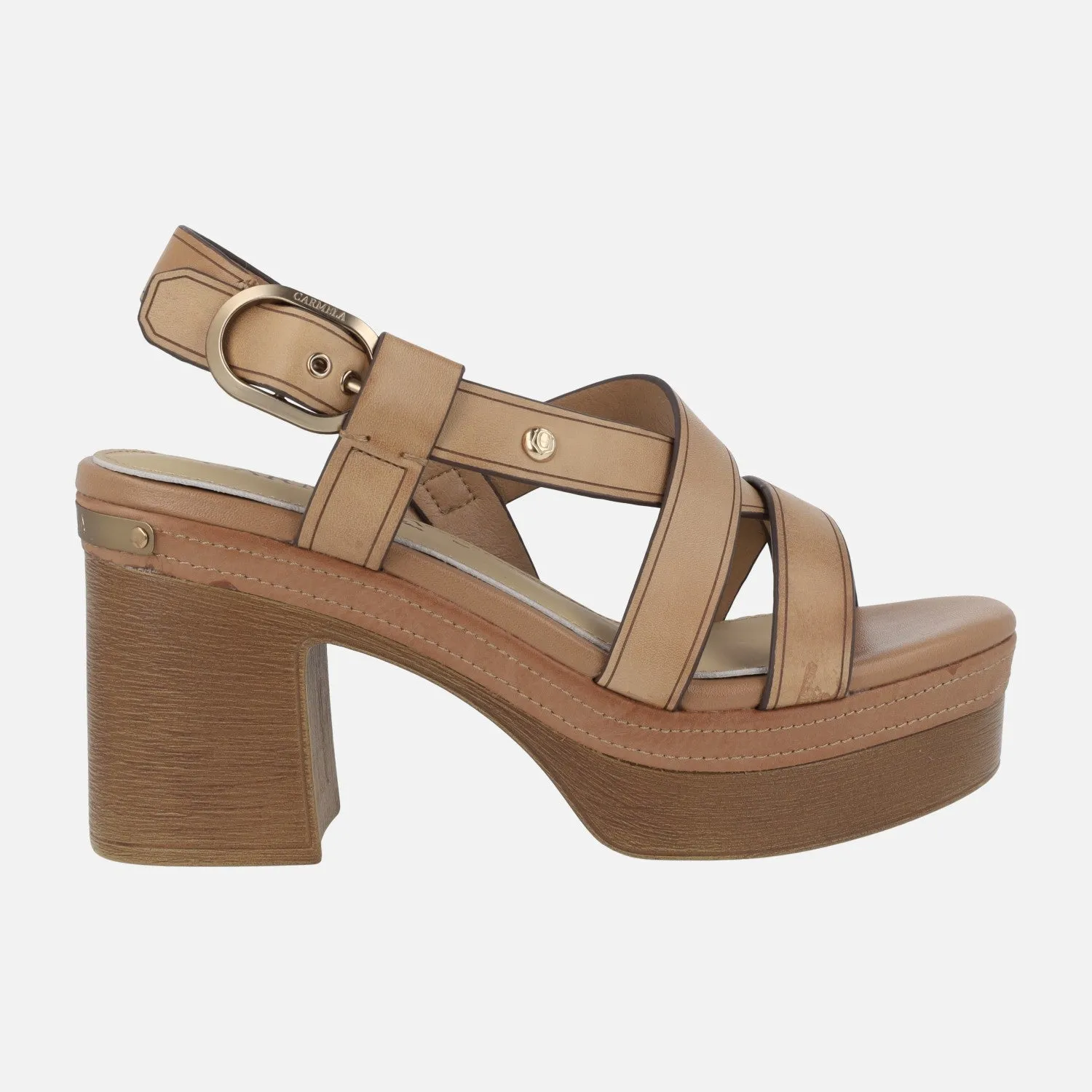 Sandalias de tiras con tacón alto y plataforma