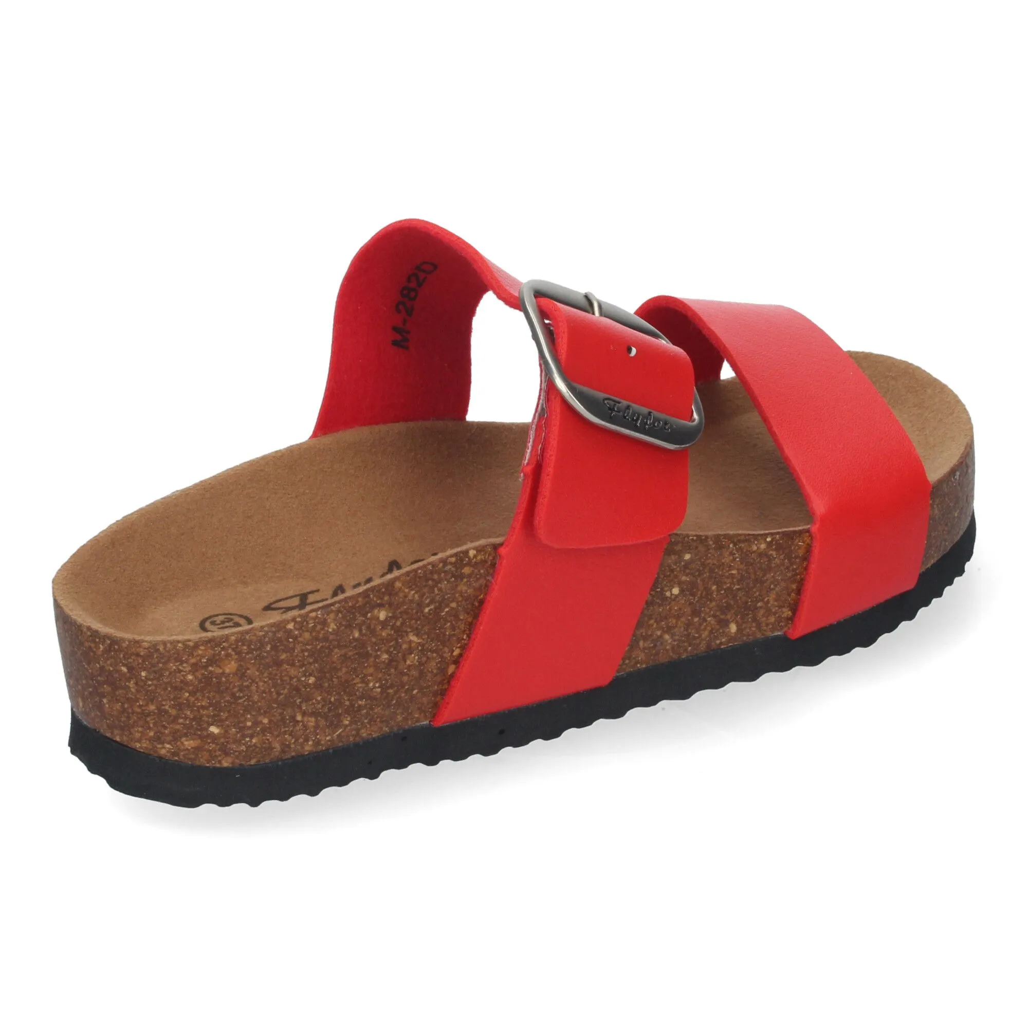 SANDALIAS PLANAS MATERIAL BIO COMODA MUJER COLOR ROJO M282