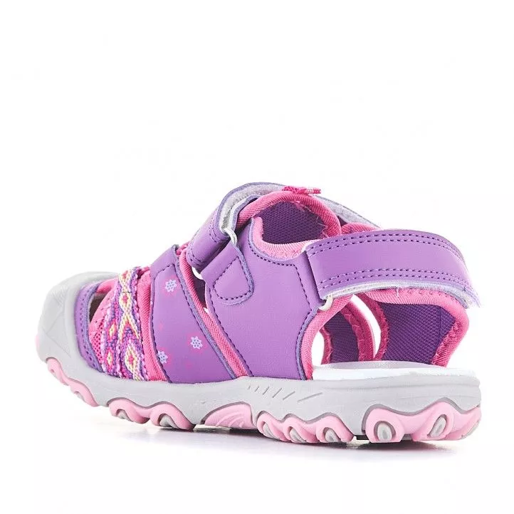 sandalias QUETS! lilas y rosas con flores