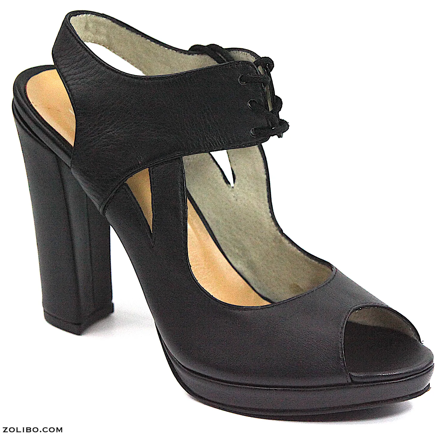 Sandalias tacón negras mujer