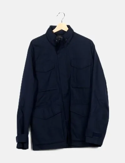 Selected Chaqueta azul impermeable