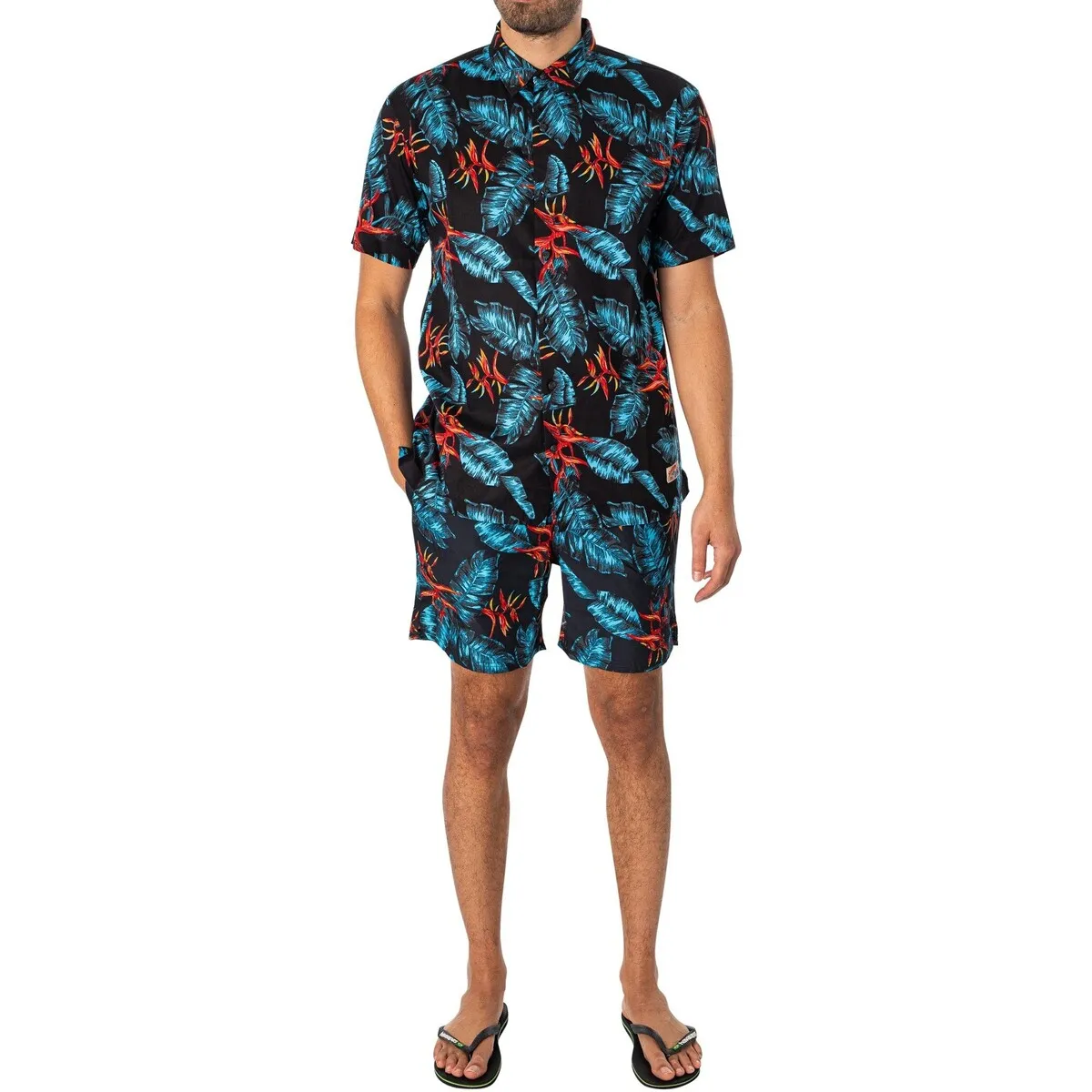 Shorts De Baño Con Estampado Hawaiano 17